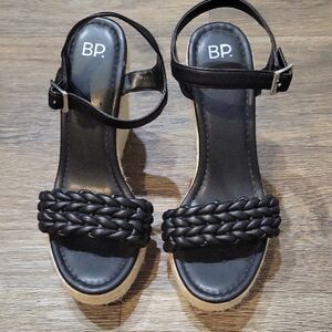 BP Black Braided Women's Sandals